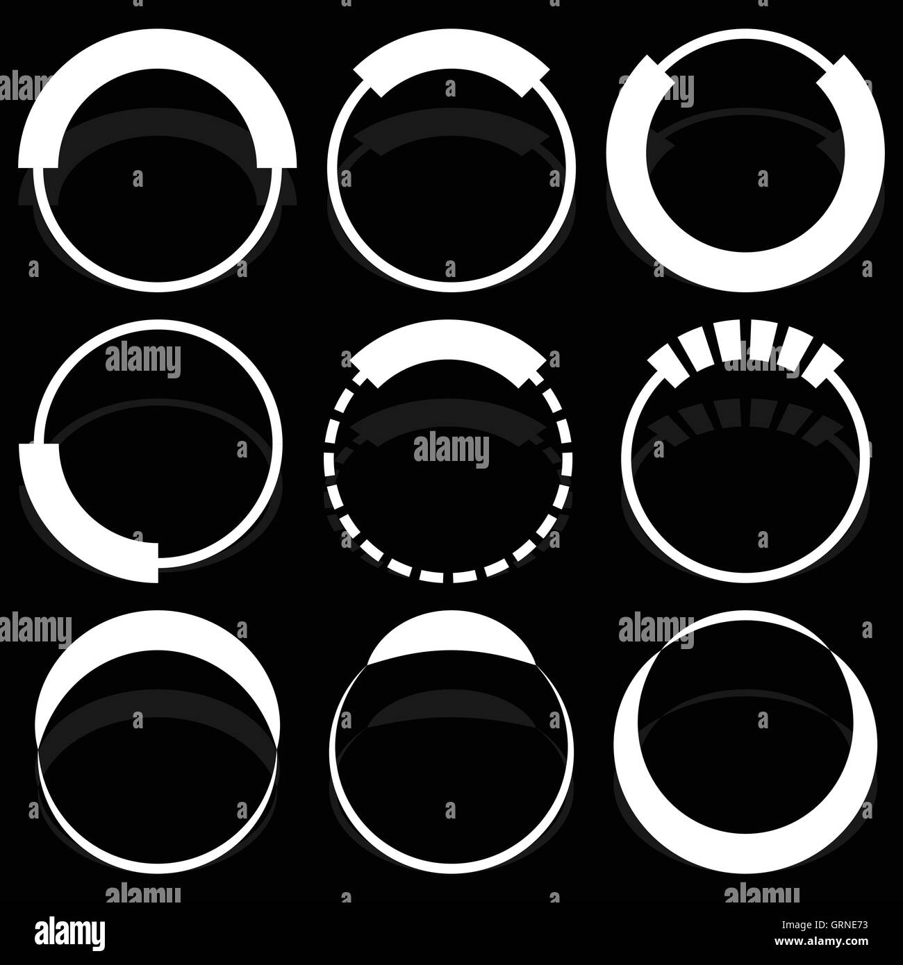 Download 9 circular segmented circle preloader user interface - UI ...