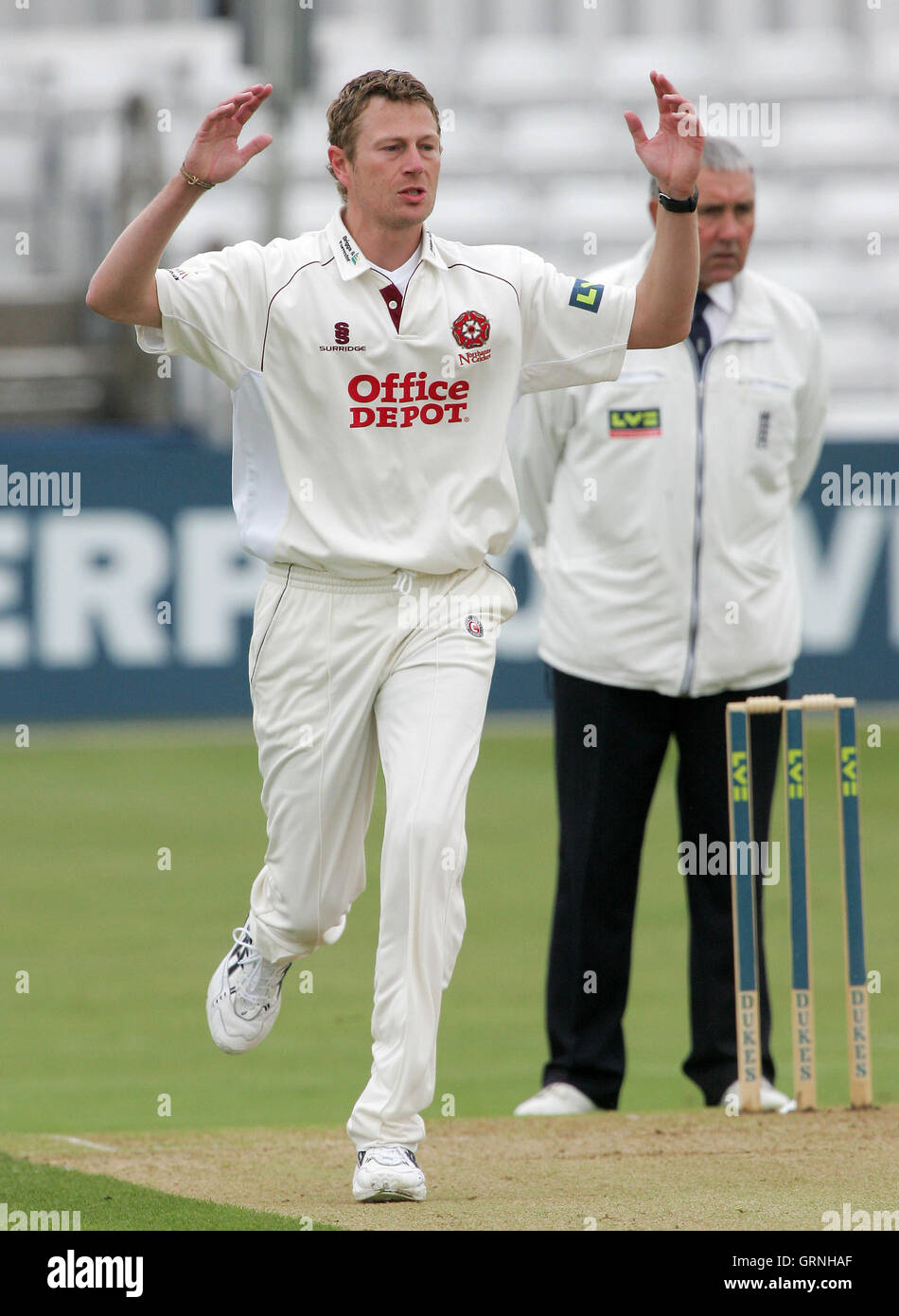 David Lucas of Northants - Essex CCC vs Northamptonshire CCC - LV County Championship at Ford County Ground, Chelmsford, Essex - 06/06/07 Stock Photo