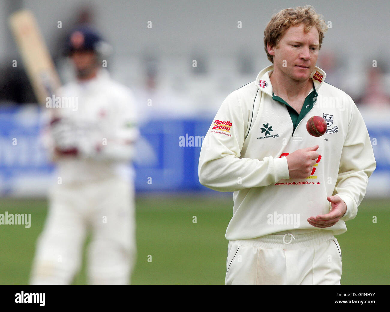 Gareth Batty of Worcestershire - Essex CCC vs Worcestershire CCC - - Friendly Match at Ford County Ground, Chelmsford, 13/04/07 Stock Photo