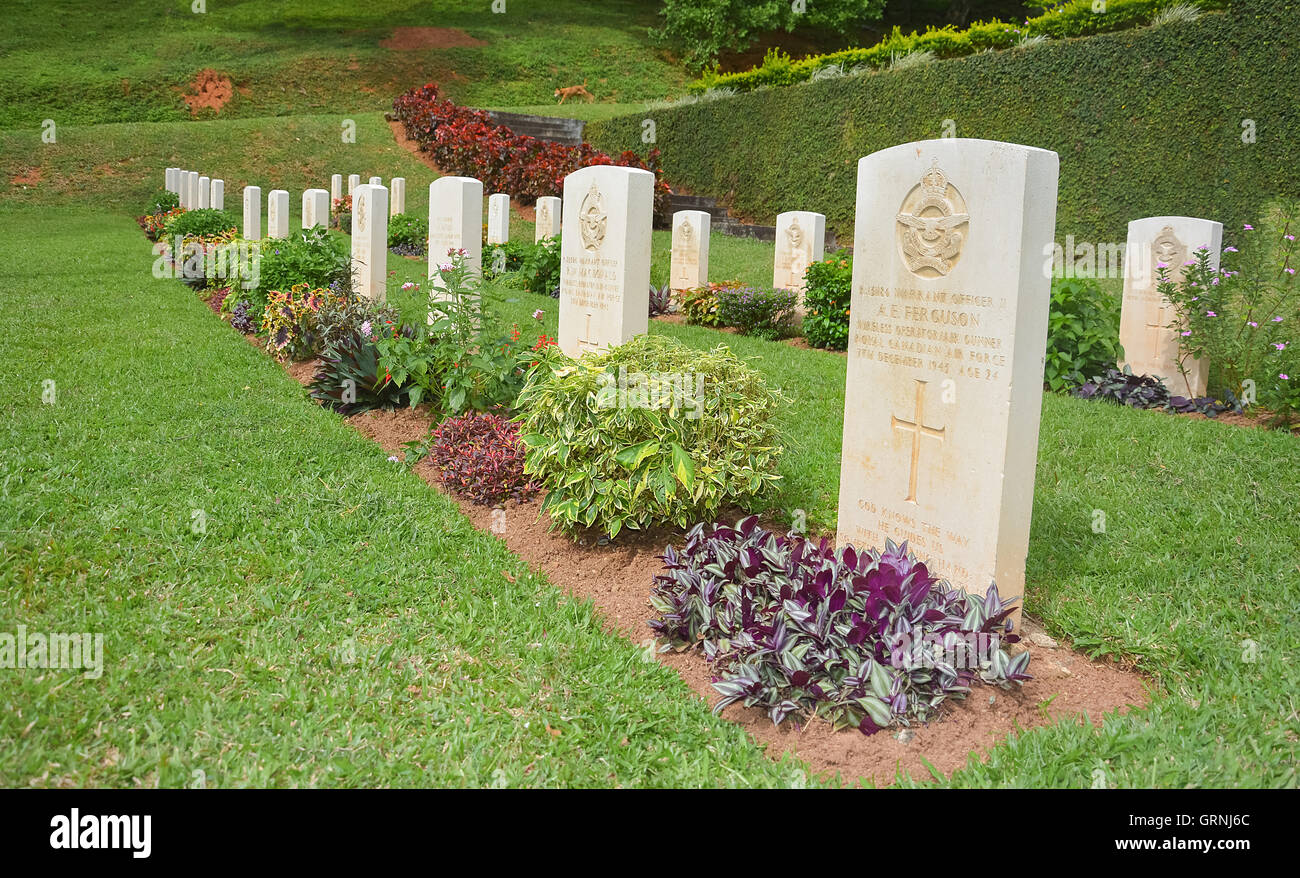 Commonwealth war cemetery, Sri Lanka Stock Photo