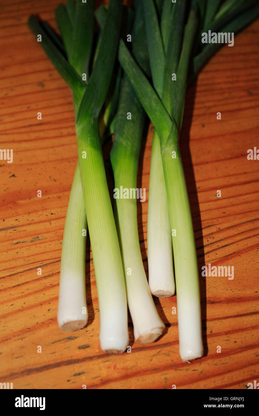 Leeks, UK Stock Photo