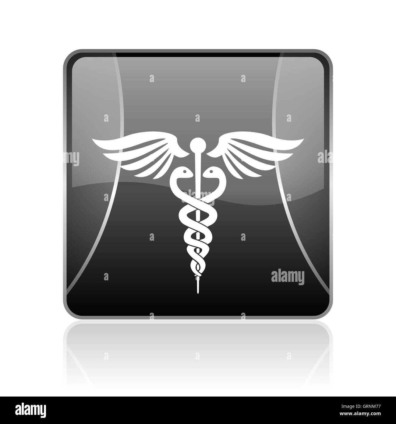 Caduceus symbol Black and White Stock Photos & Images - Alamy