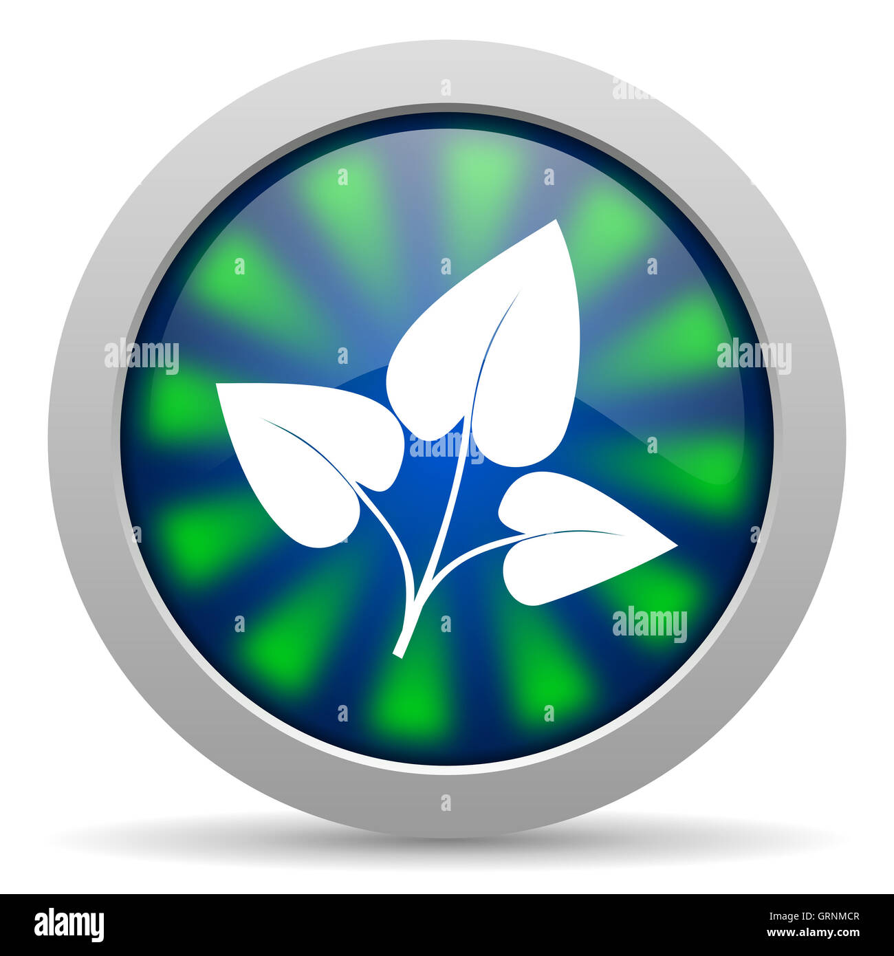 Ecology leaf plant icon hi-res stock photography and images - Alamy