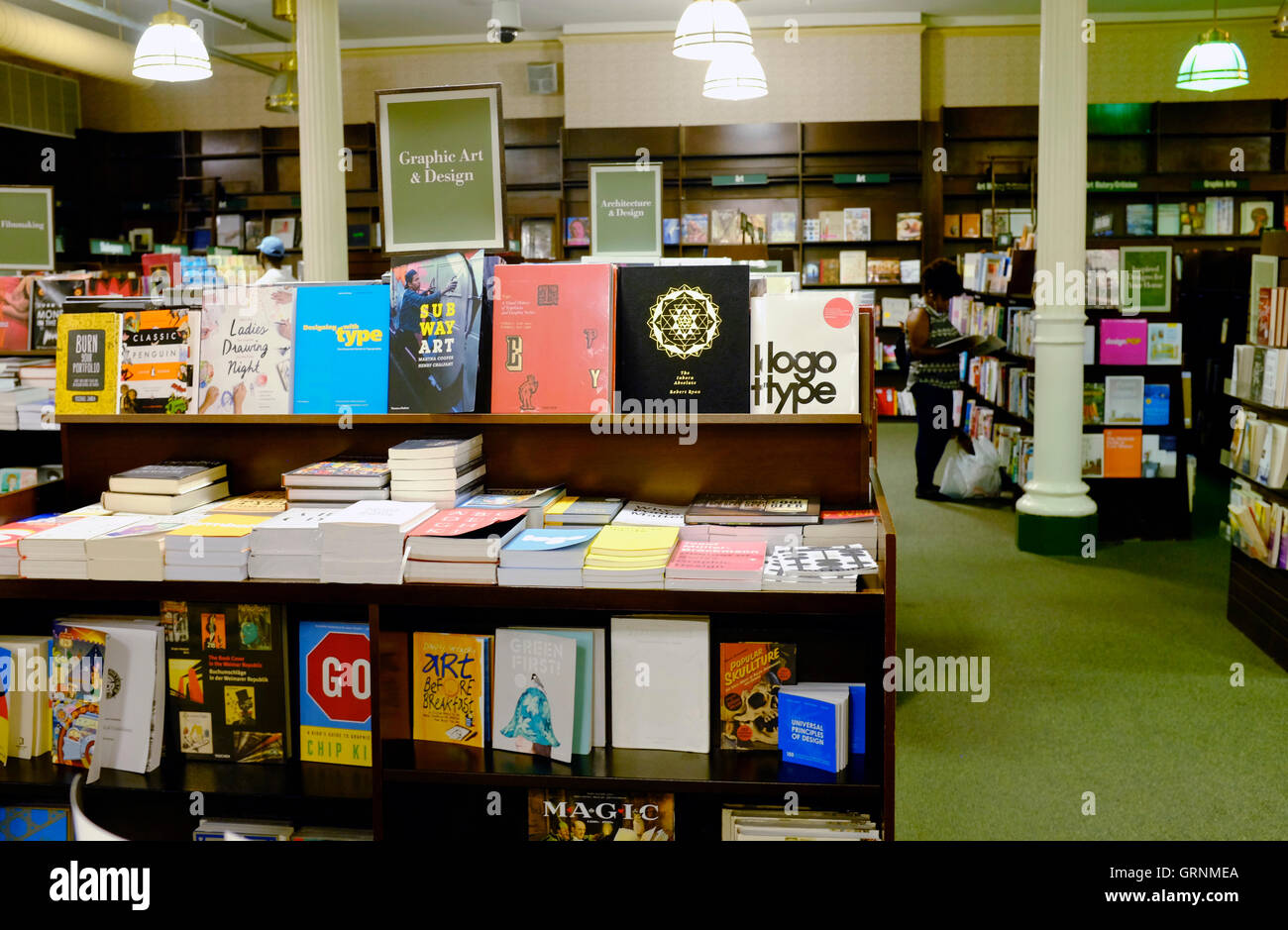 Books on display at Barnes & Noble Booksellers in Union Square,New York City,USA Stock Photo