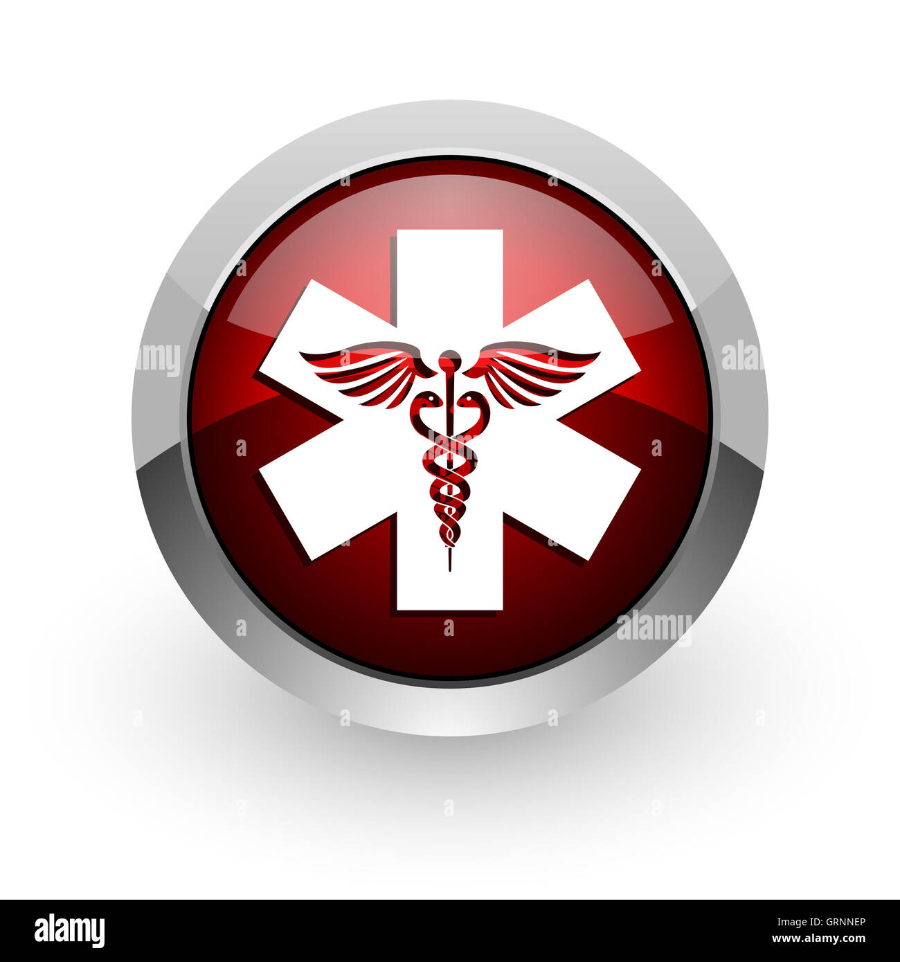 Red health care caduceus symbol Cut Out Stock Images & Pictures - Alamy