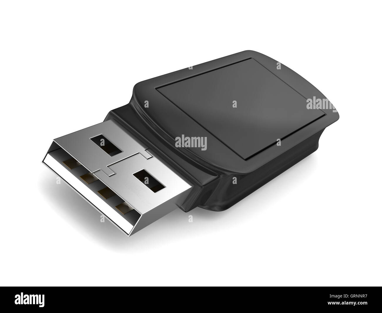 usb flash drive on white background. Isolated 3D image Stock Photo - Alamy