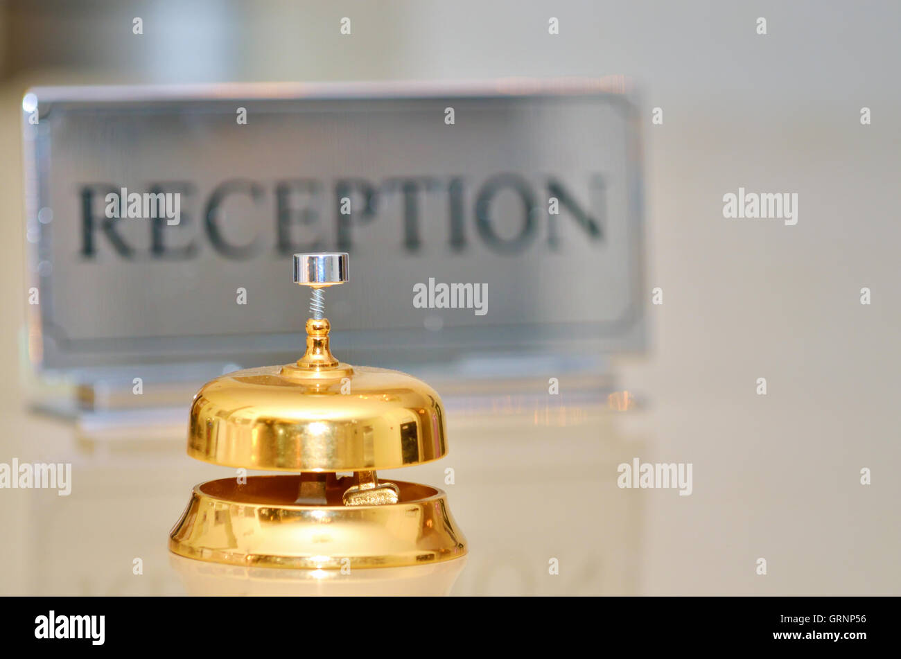 service bell on the hotel reception Stock Photo