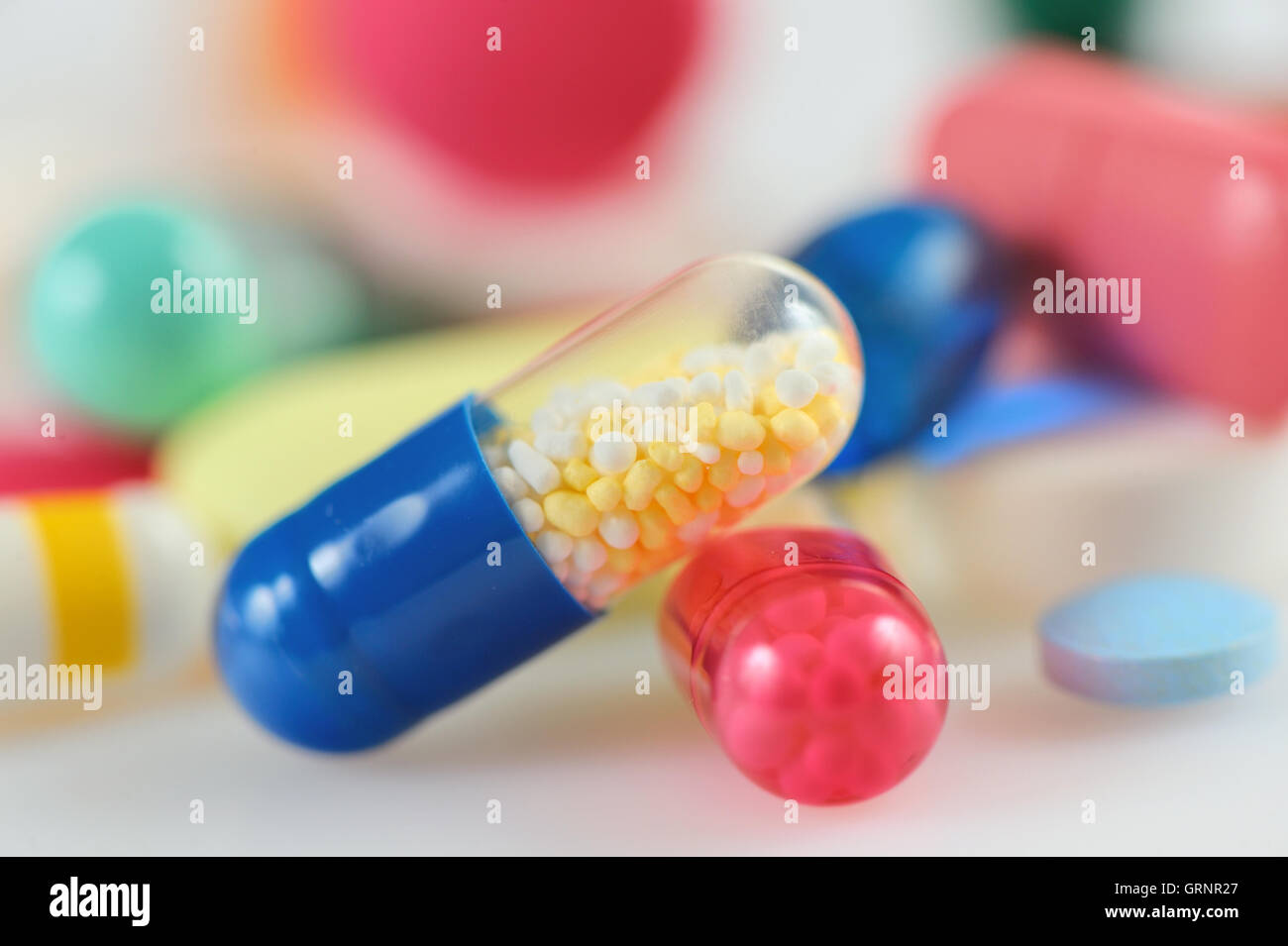 Assorted pills Stock Photo