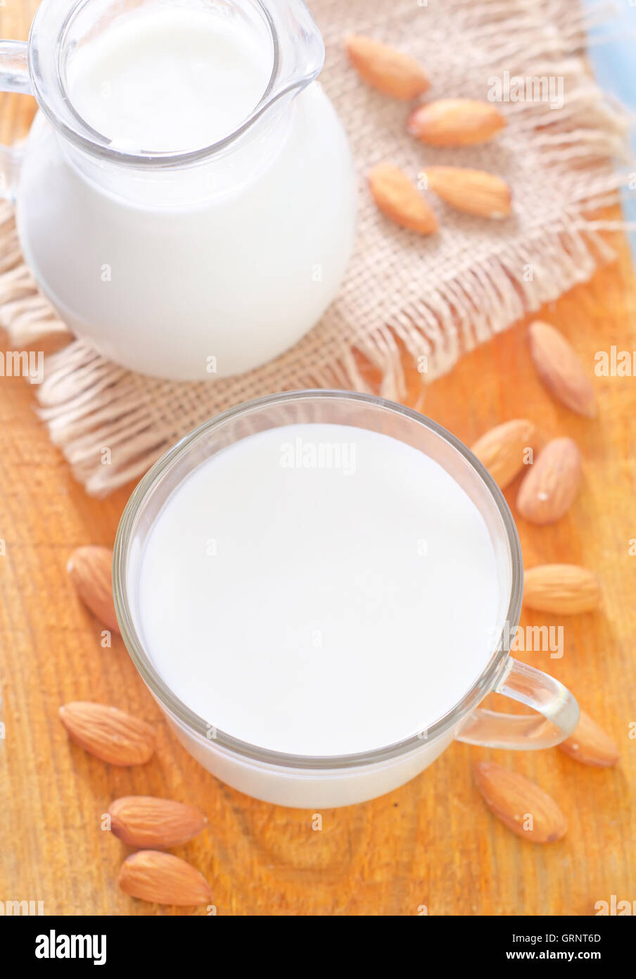 milk with almond Stock Photo - Alamy