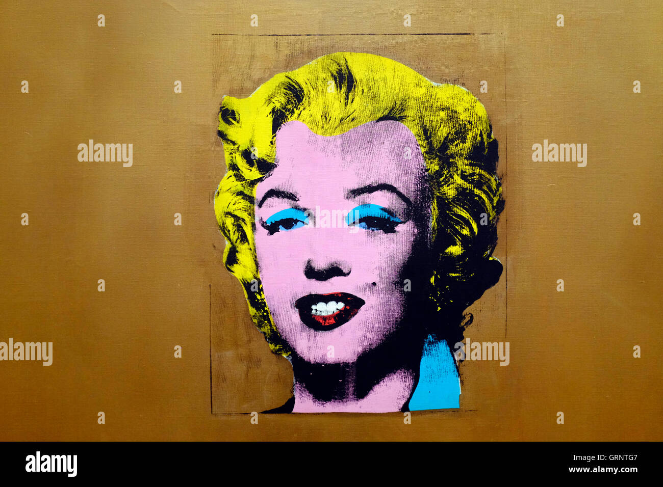 Gold Marilyn Monroe 1962 by Andy Warhol in the Museum of Modern Art (MoMA).New York City,USA Stock Photo