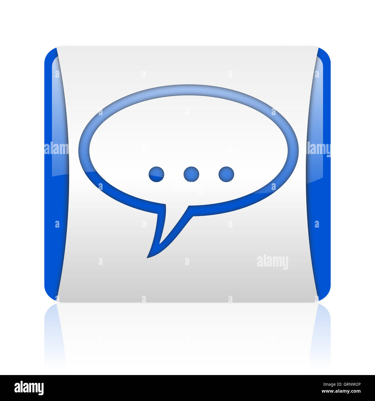 forum blue square web glossy icon Stock Photo - Alamy