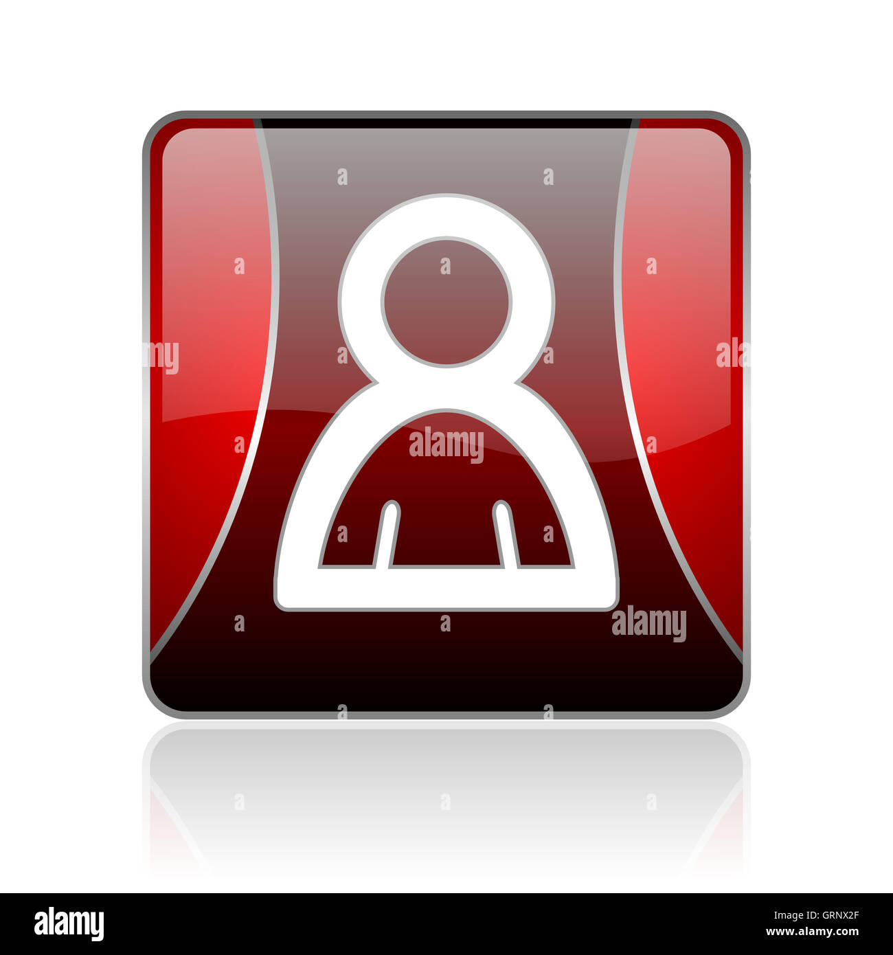 account red square web glossy icon Stock Photo - Alamy