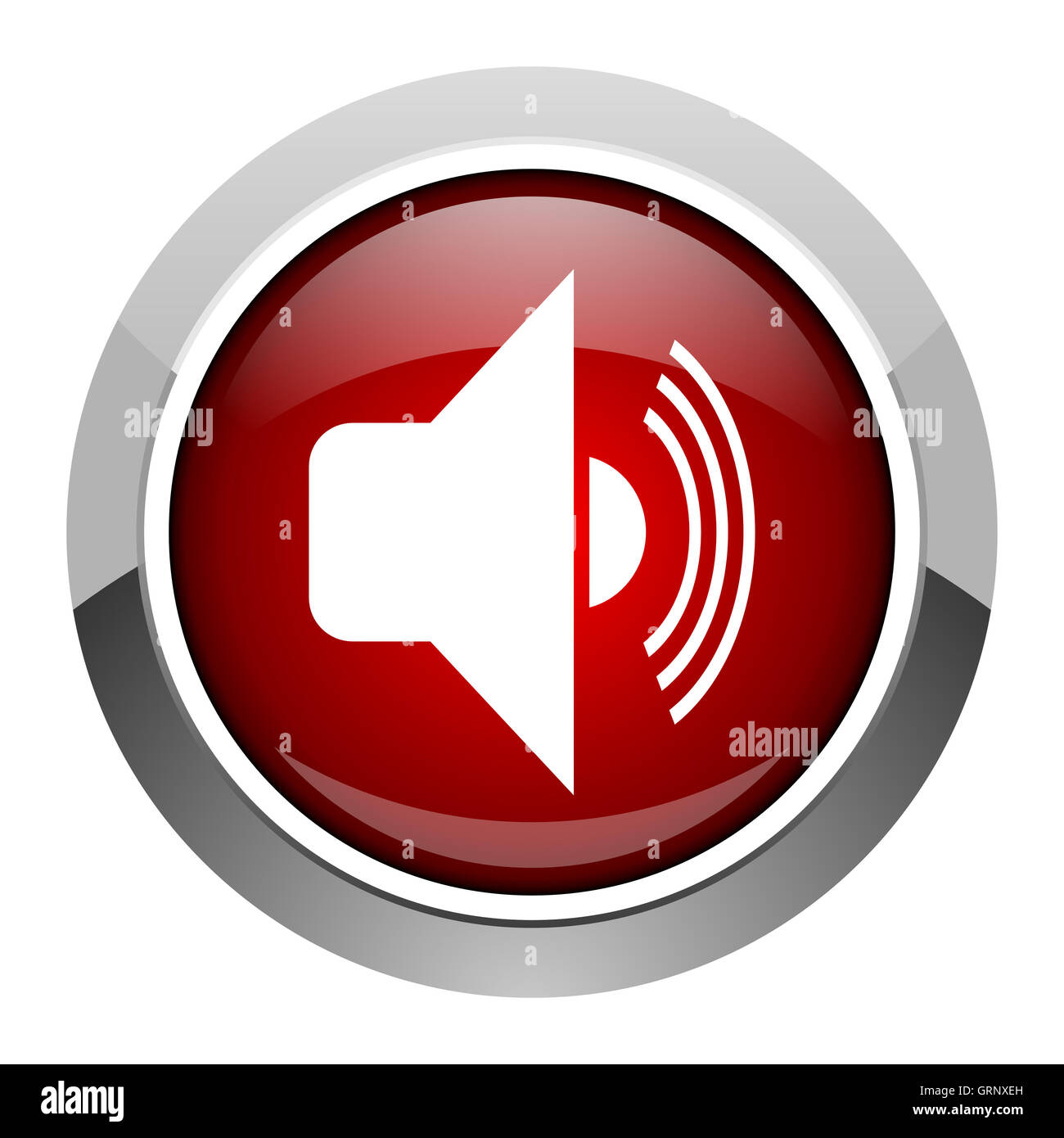 Volume red glossy icon hi-res stock photography and images - Alamy
