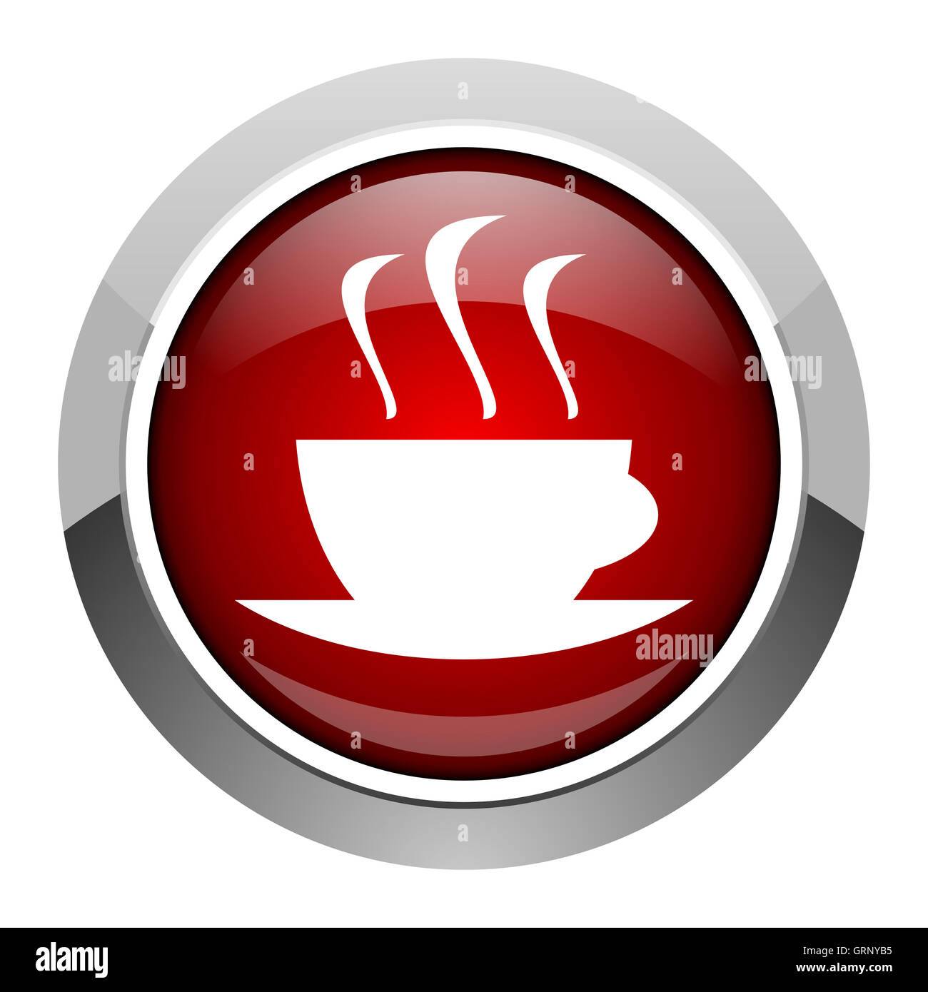 Tea coffee icon red circle hires stock photography and images Alamy