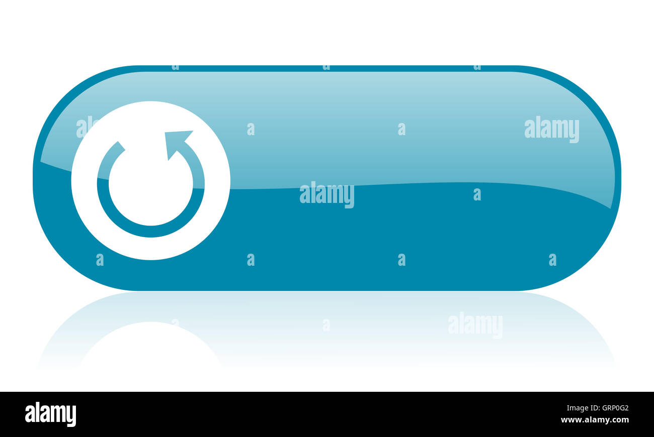 rotate blue web glossy icon Stock Photo - Alamy