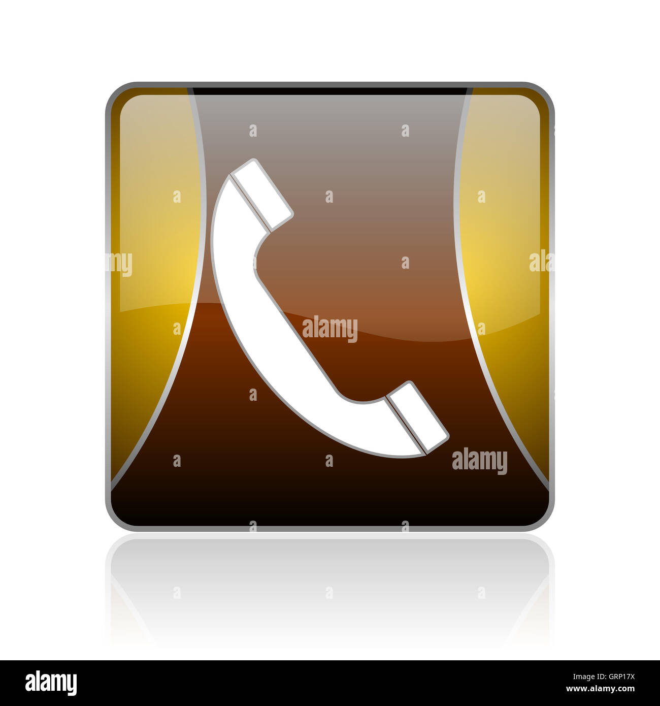 Phone icon gold glossy hi-res stock photography and images - Alamy