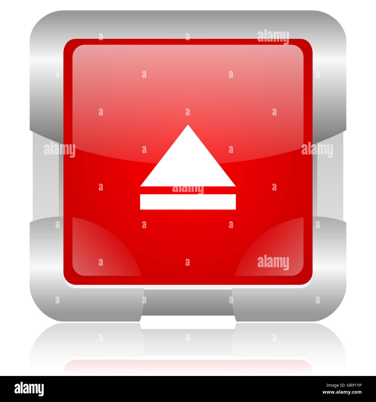 eject red square web glossy icon Stock Photo - Alamy