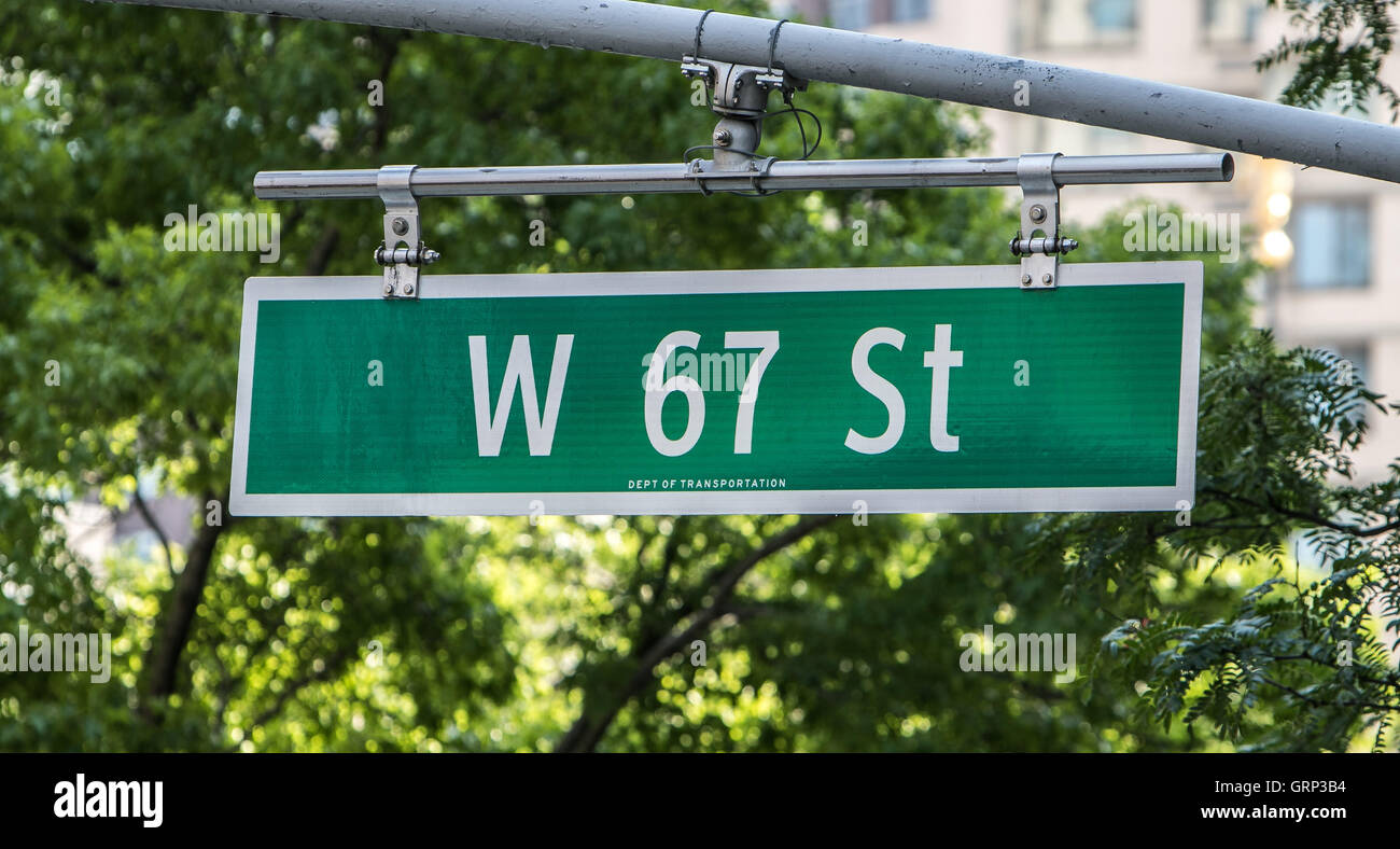 Street sign in New York City. Stock Photo
