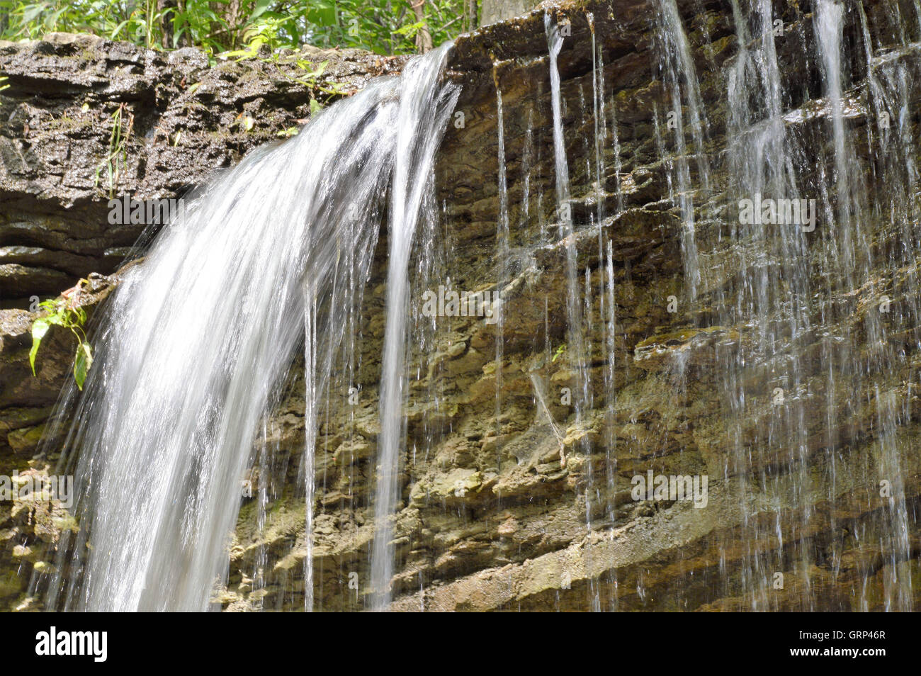 Edge of a Waterfall Stock Photo Alamy