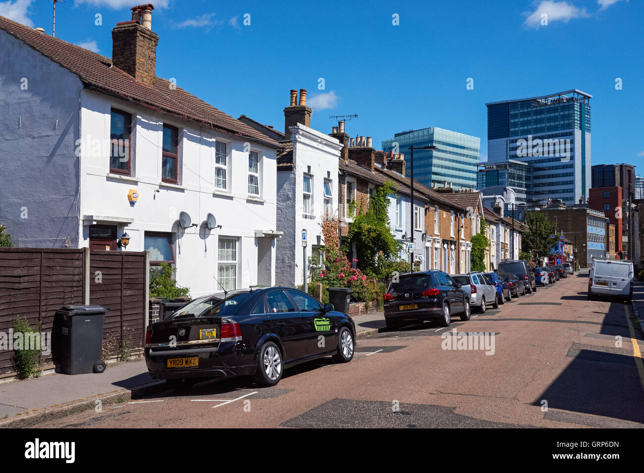 Terraced houses in Croydon, London England United Kingdom UK Stock