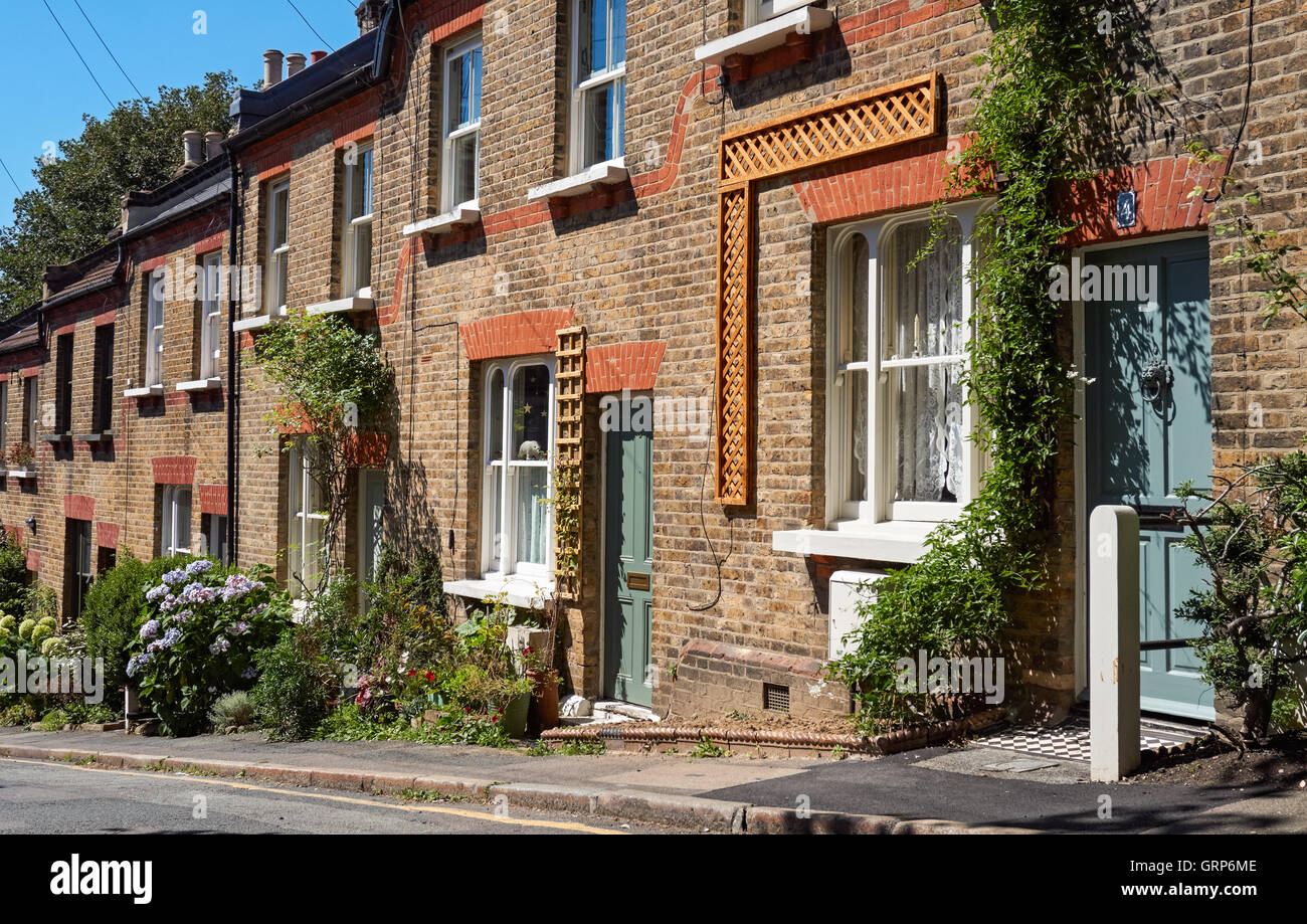 Victorian terraced houses in Crystal Palace, England United Kingdom UK Stock Photo