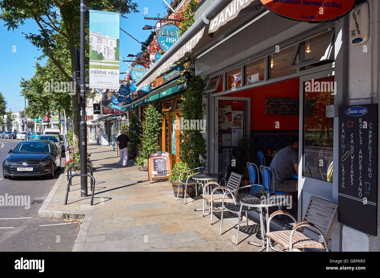 Restaurants in Herne Hill, London England United Kingdom UK Stock Photo