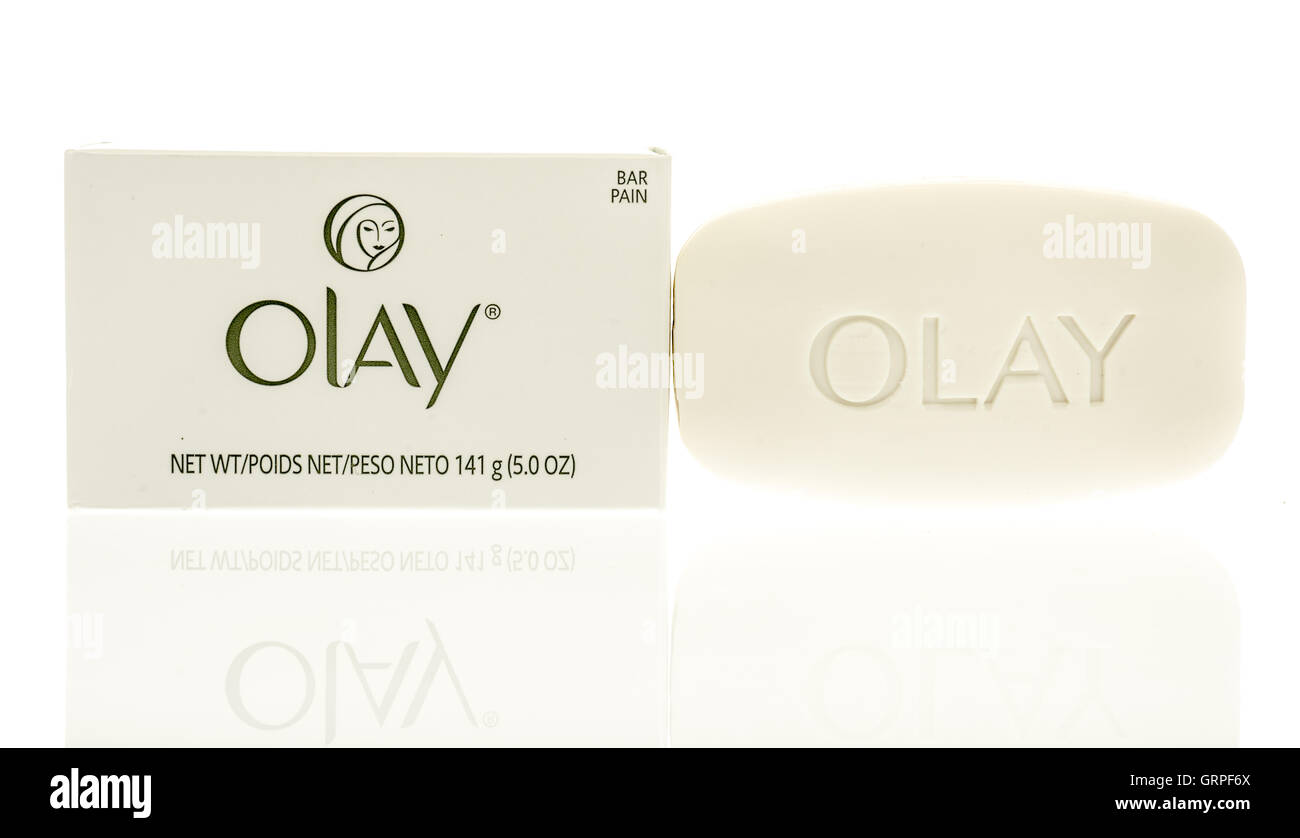 Winneconne, WI - 7 September 2016:  Box of Olay soap on an isolated background. Stock Photo