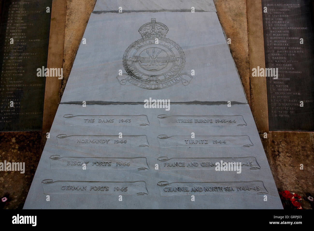 Dambusters Memorial, Woodhall Spa, Lincolnshire. Stock Photo