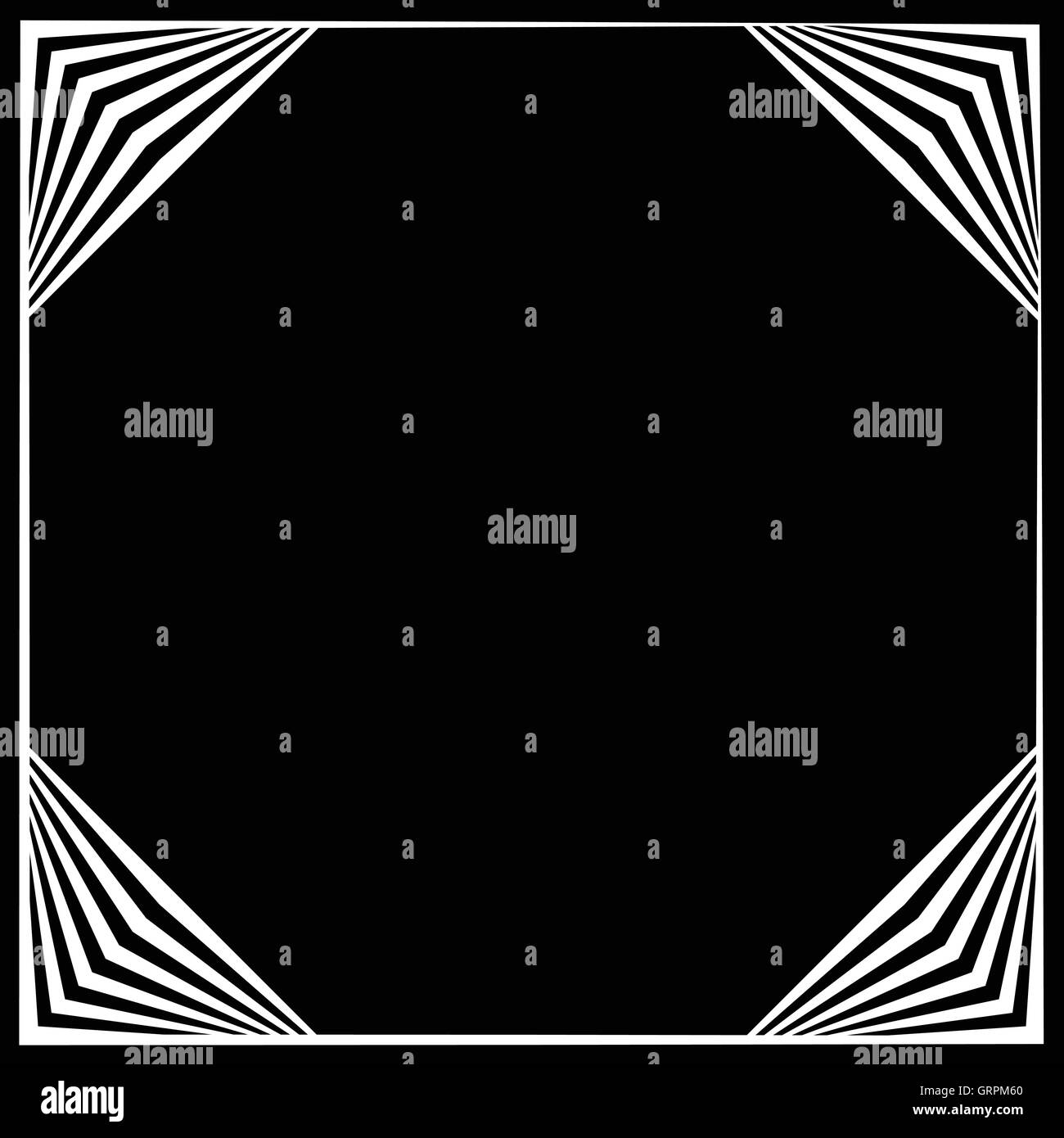 Square format geometric frame, border element with decoration at ...