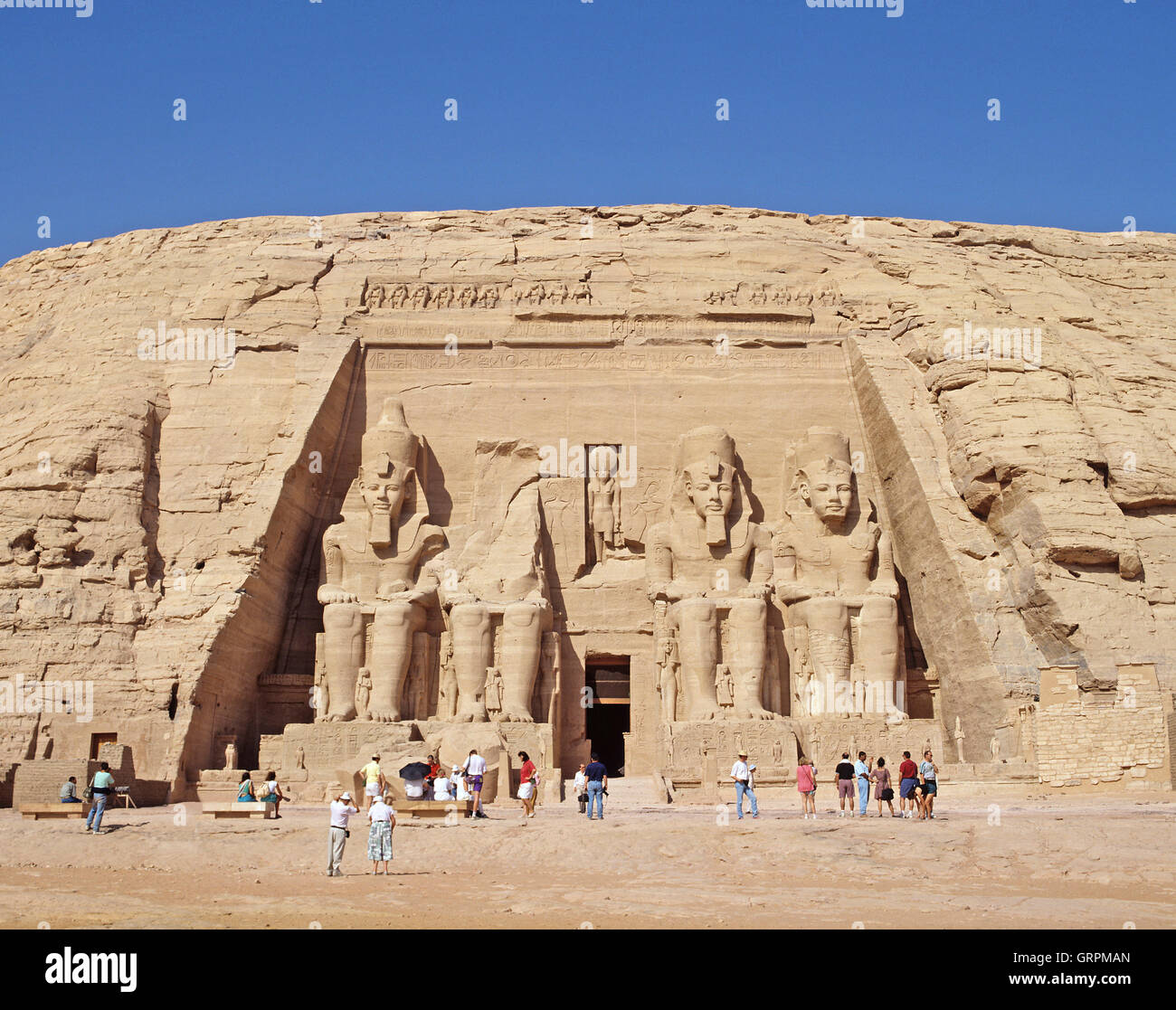 Temple Ramses II, Abu Simbel, Upper Egypt Stock Photo