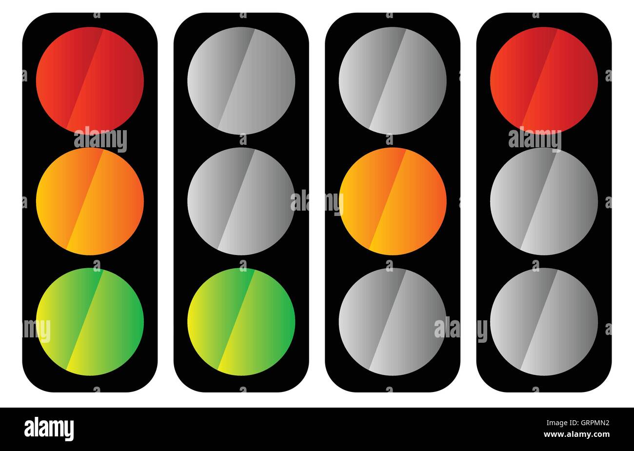 Simple traffic light / traffic lamp icon set Stock Vector Image & Art ...