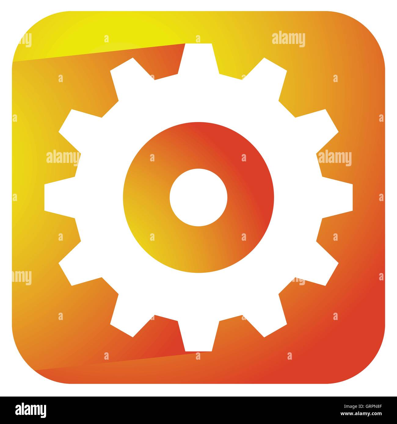 Gearwheel, rack wheel, gear icon, sign. Service, development, manufacturing, settings concepts. Stock Vector