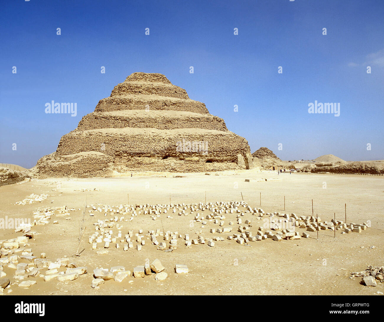 Stepped Pyramid of Djoser, Saqqara, Egypt Stock Photo