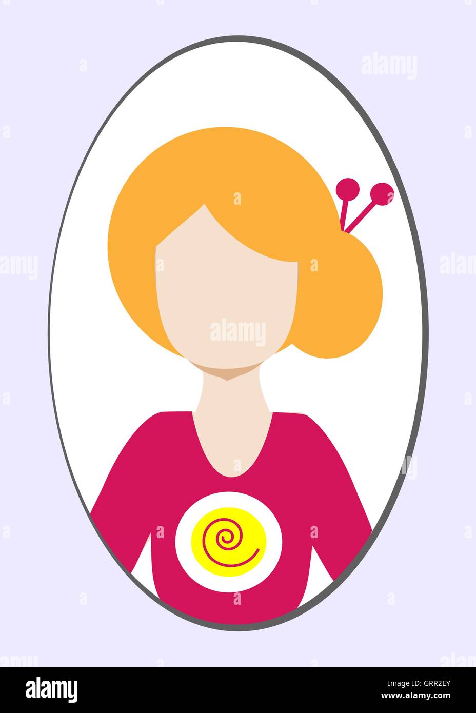 Female avatar or pictogram for social networks. Modern flat colorful style. Vector Stock Vector