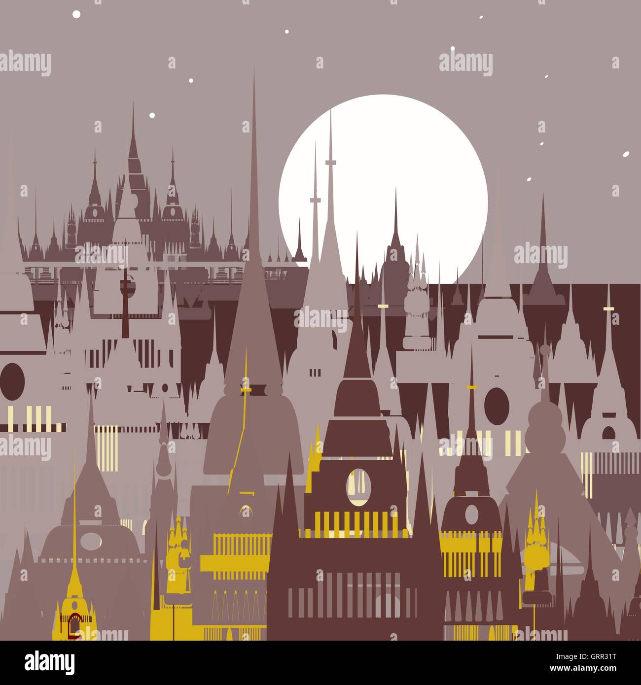 Cartoon Background Of Arab Town Vector Stock Vector Image Art Alamy