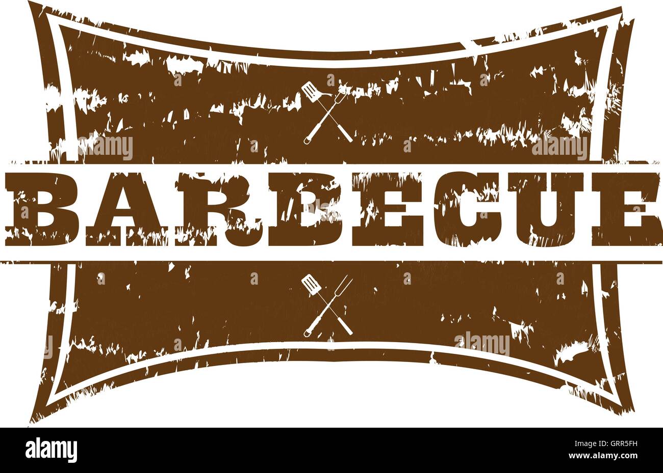 Isolated barbecue stamp with grunge texture, Vector illustration Stock ...