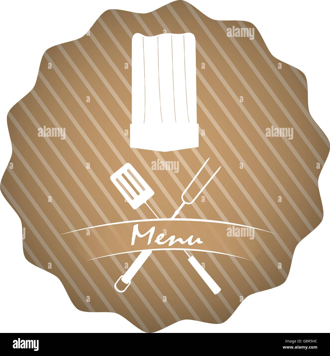 Isolated menu label design with silverwares, Vector illustration Stock ...