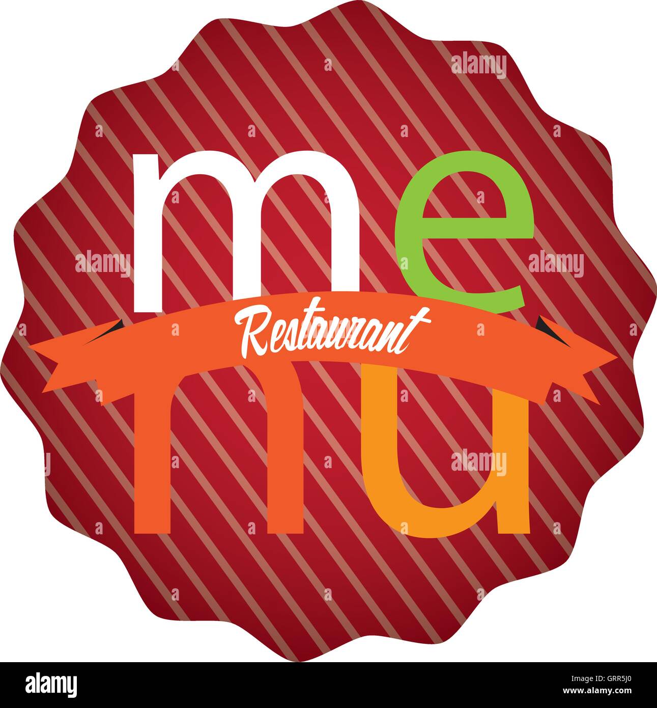 Isolated menu label design with a ribbon, Vector illustration Stock ...