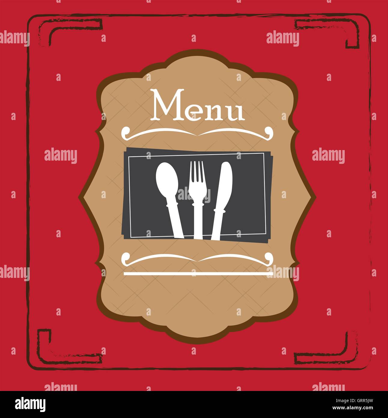Isolated vintage menu label design, Vector illustration Stock Vector ...