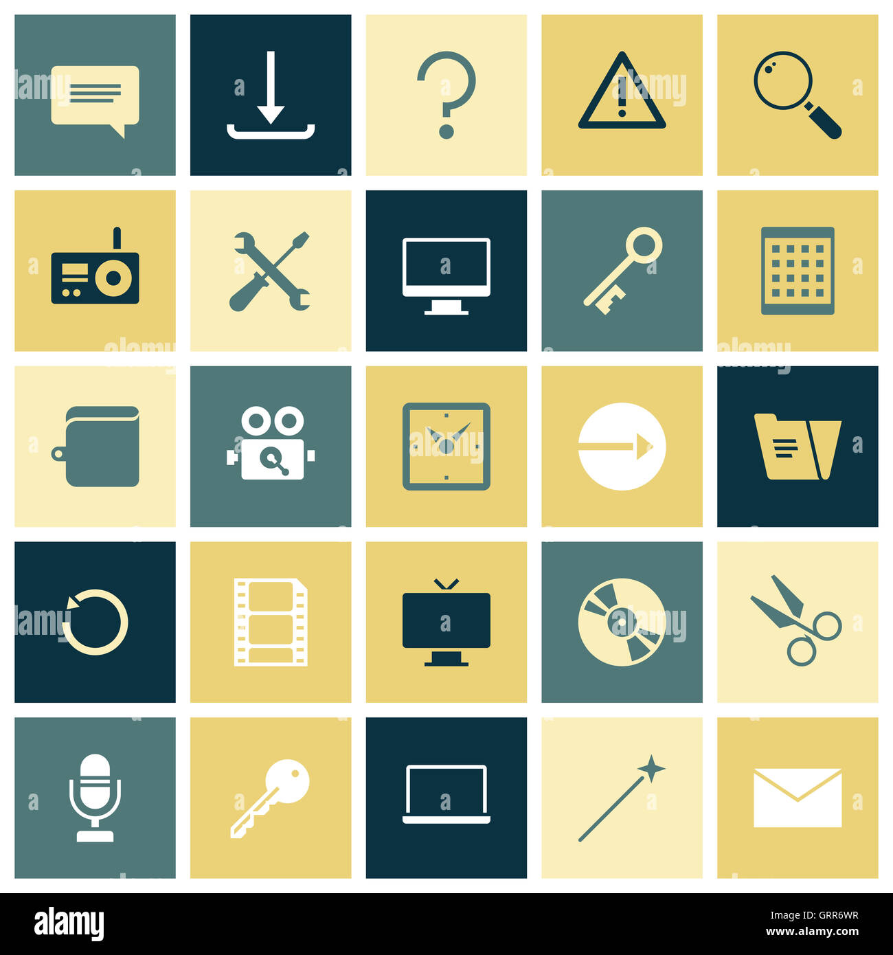 Flat design icons for user interface Stock Photo - Alamy