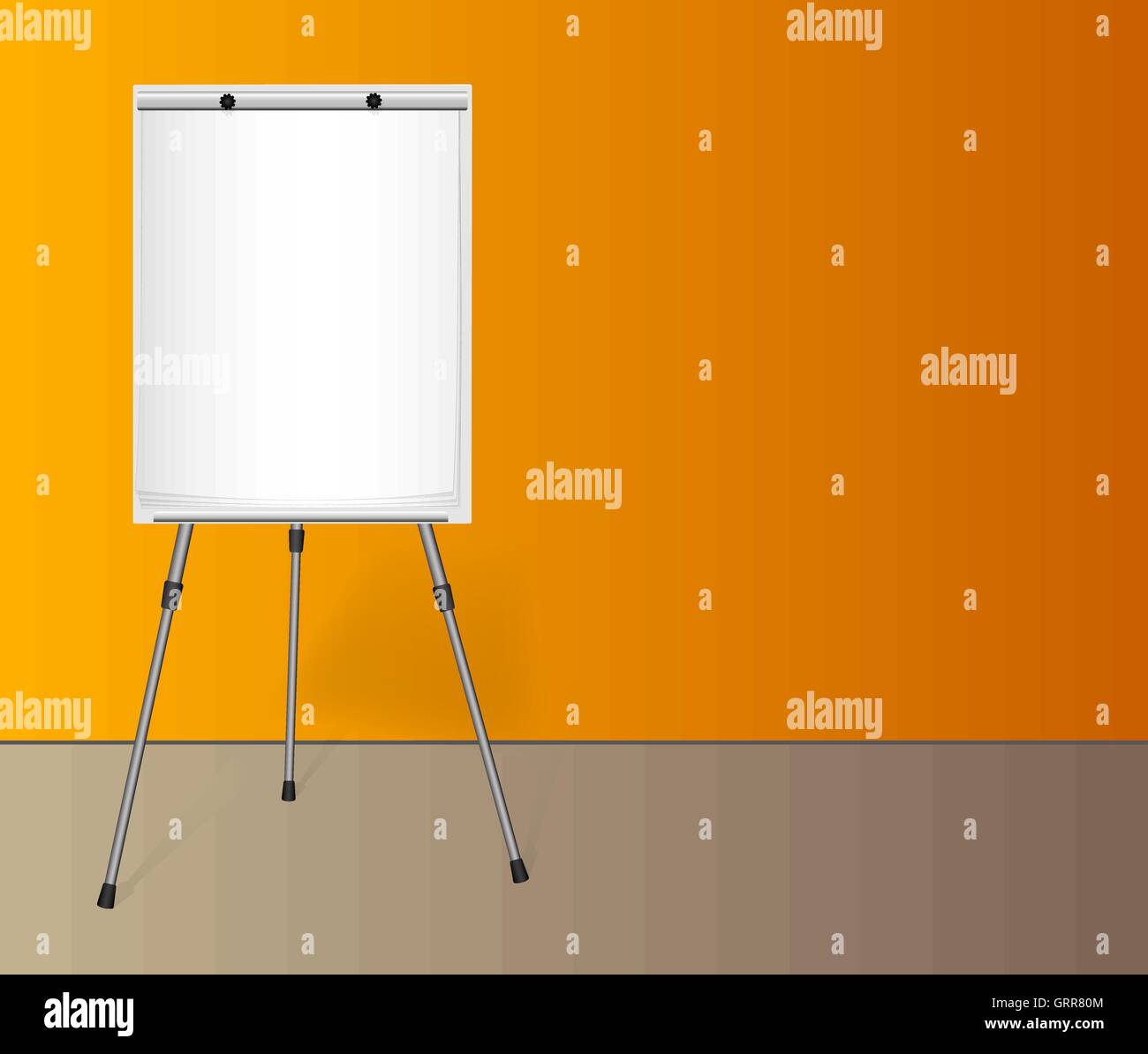 Flip Chart Isolated On White Background Sketch Vector Stock