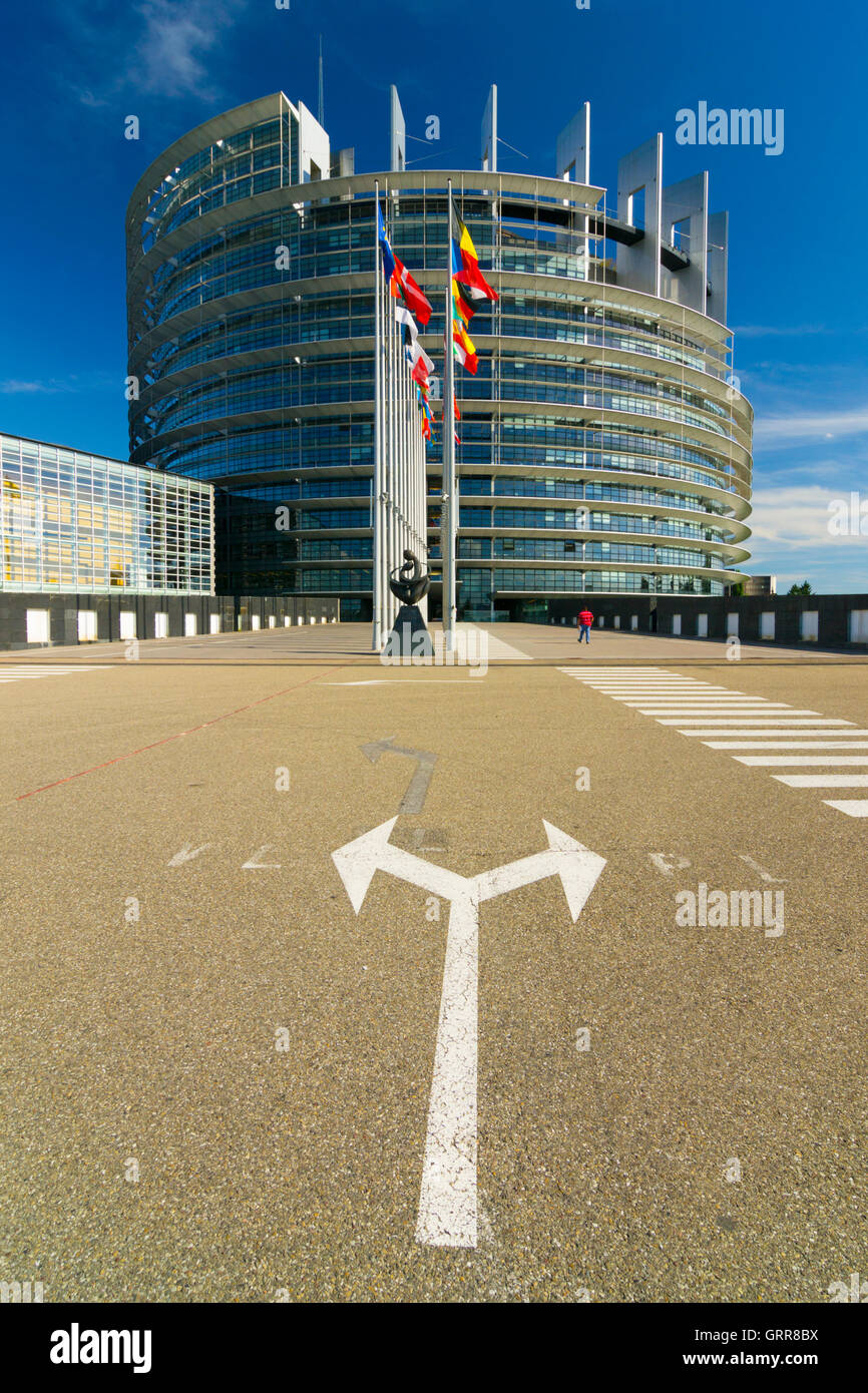 Bas Rhin (67), Strasbourg town, European Parliament Stock Photo