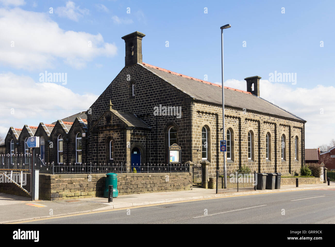 Greenmount URC Old School, dating from 1848.The Old School is now used extensively for village community activities. Stock Photo