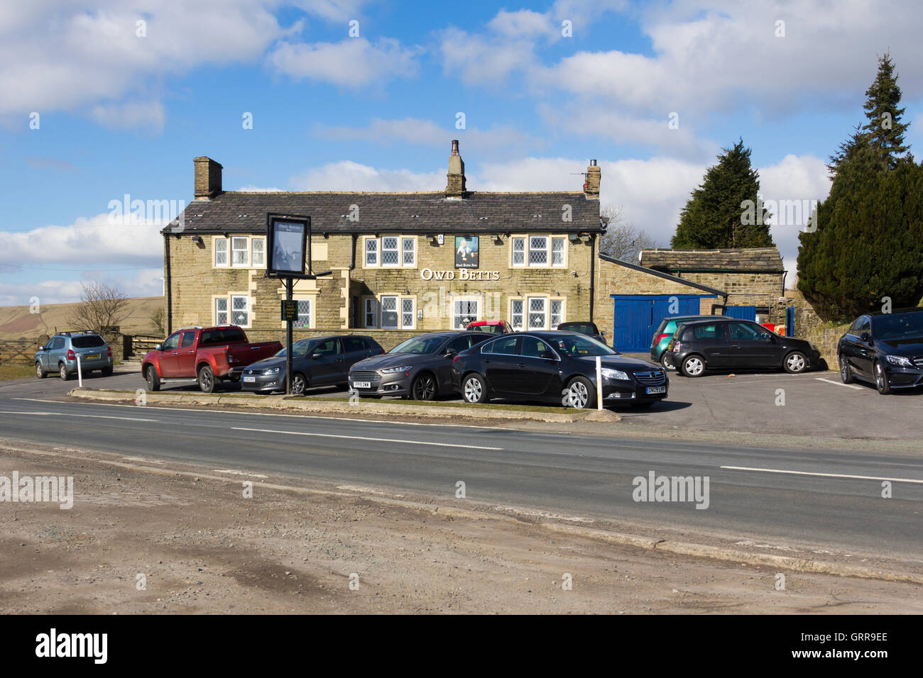 Owd Betts pub on Ashworth Moor, alongside the A680 Edenfield Road near
