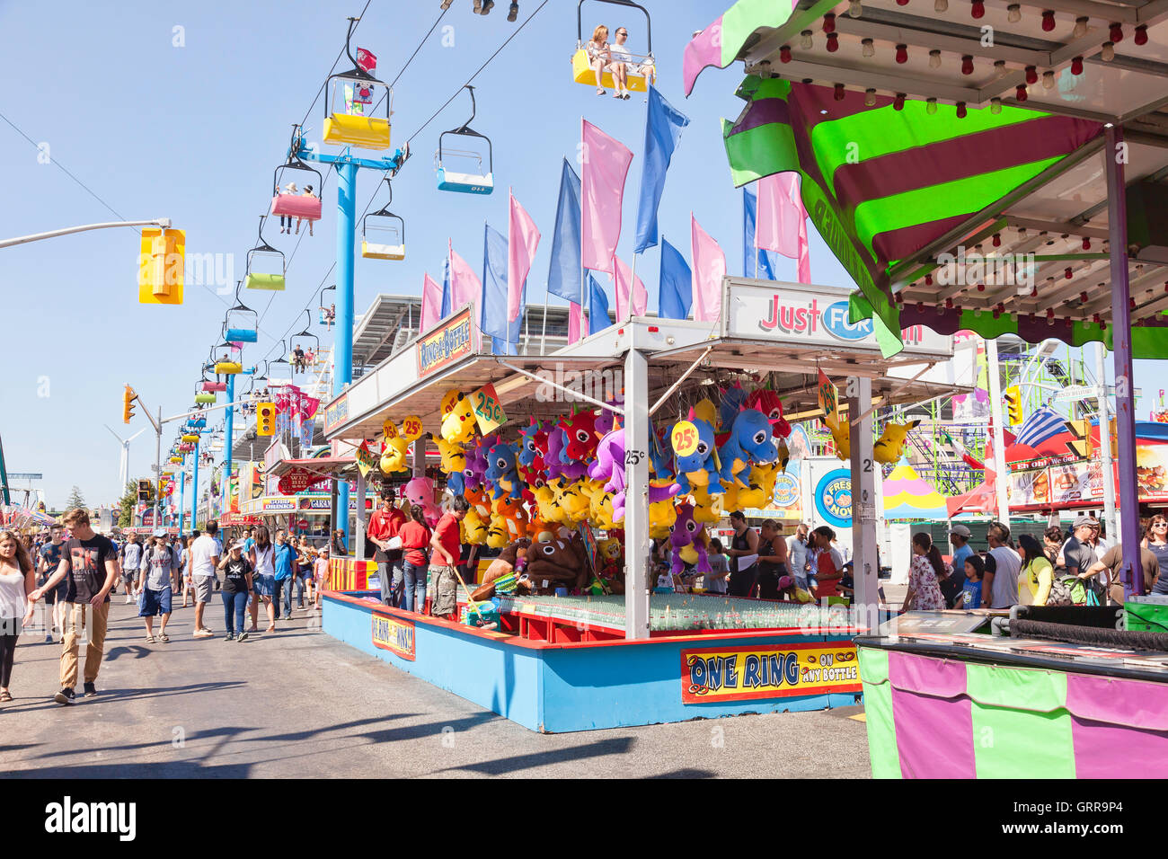 Amusement Park at and midway The Canadian National Exhibition in ...