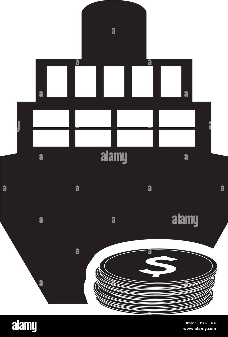 cargo ship and coin icon Stock Vector Image & Art - Alamy