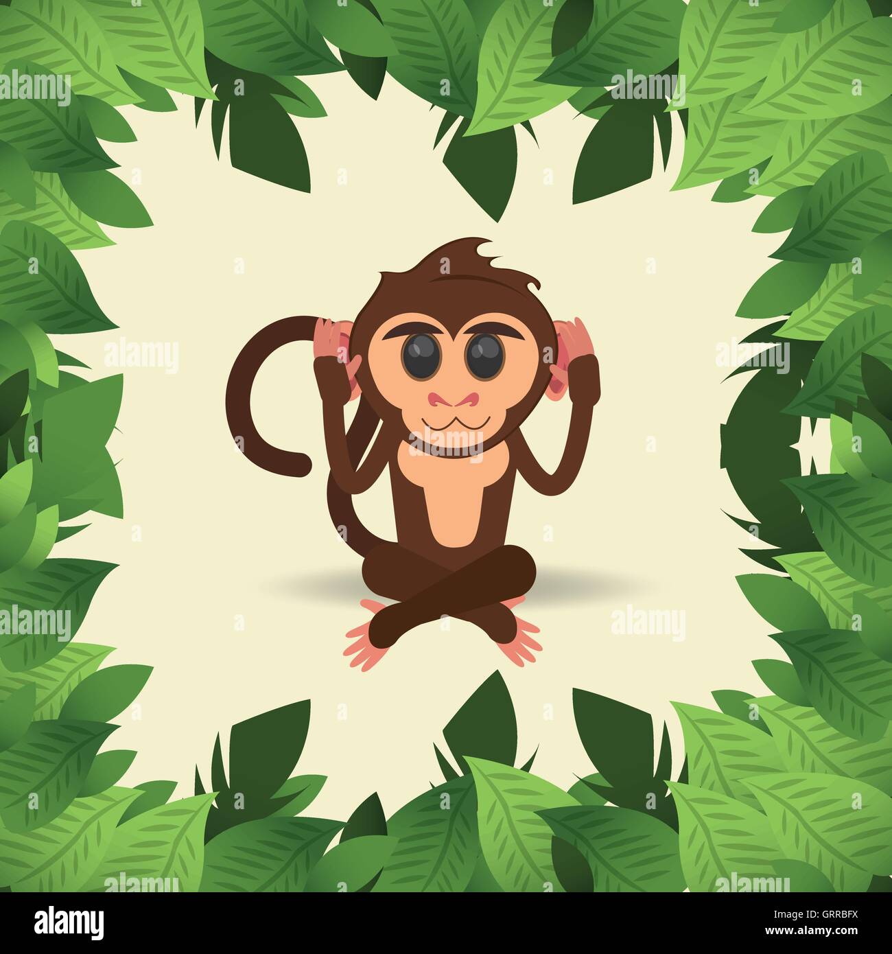 jungle monkey cartoon Stock Vector Image &amp; Art - Alamy