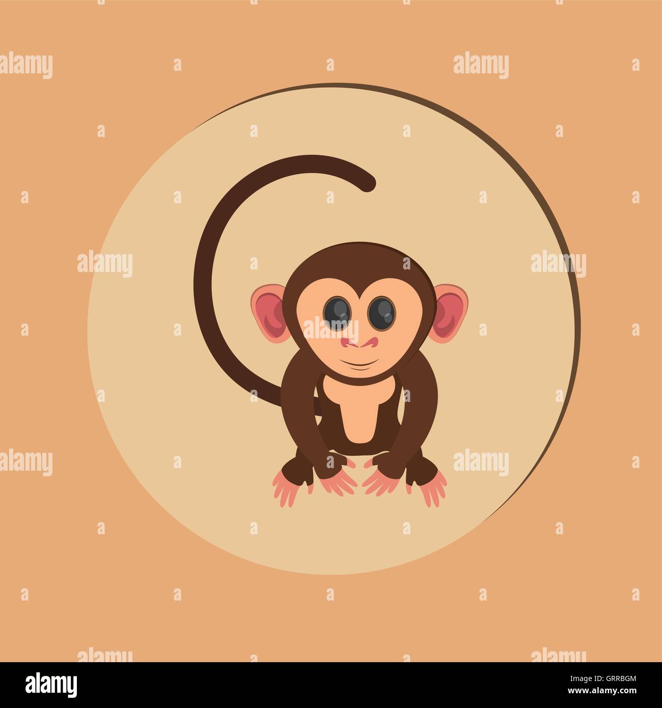 jungle monkey cartoon emblem Stock Vector Image & Art - Alamy
