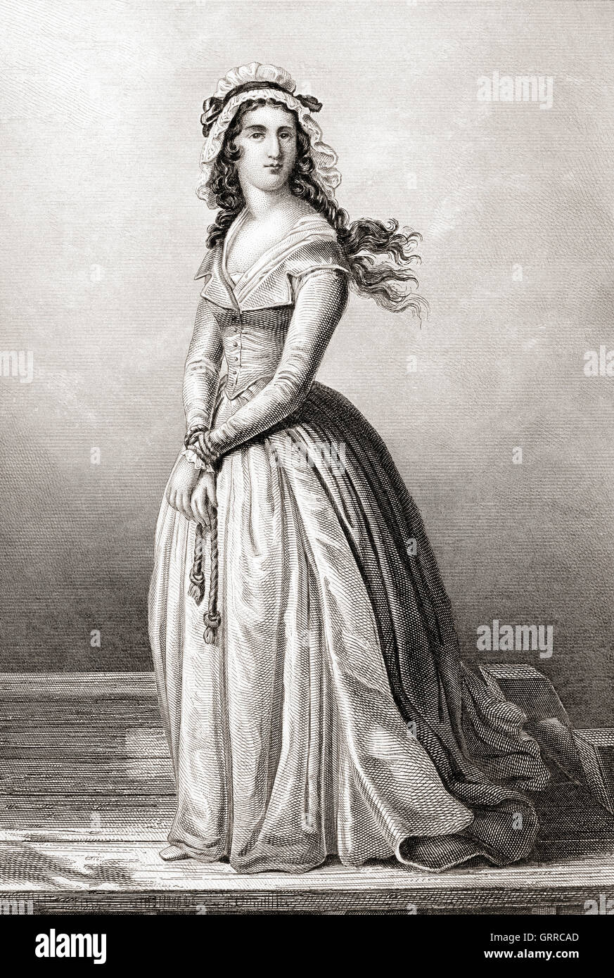 Marie Anne Charlotte De Corday D Armont 1768 1793 Aka Charlotte Corday Figure Of The French Revolution Sent To The Guillotine For The Assassination Of Jean Paul Marat Stock Photo Alamy