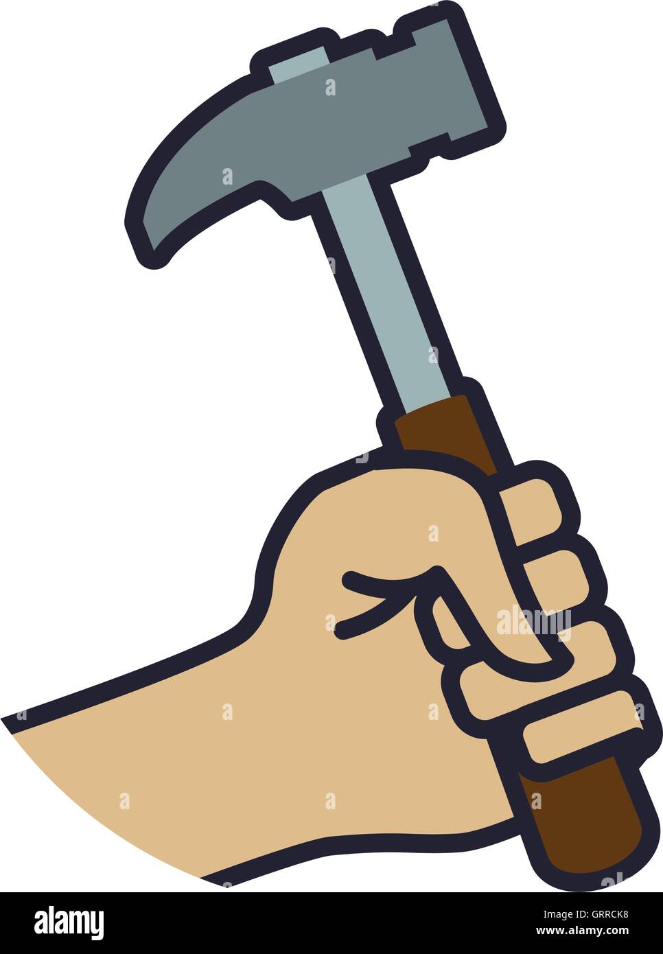 hammer tool repair construction industrial icon. Vector graphic Stock ...